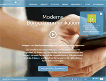 Tablet Screenshot of buergermeldungen.com